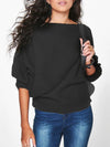 Women Loose Knitted Bat-Wing Sleeve Casual Jumper Type Sweater