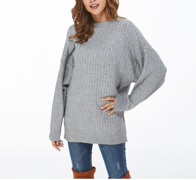 Loose Round Neck Long Sleeve Sweaters