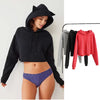 Cute Cat Head Hooded Loose Short High Waist Hoodies