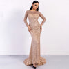 2022 Sexy O Neck Long Sleeve Pattern Glitter  Slim Maxi Elegant Dress