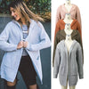 Back Cross Bandage Hooded Knitting Cardigan