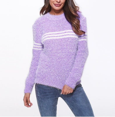 Thicken Stripe Round Neck Knitting Sweaters