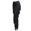 Fashion high waist tassel zip pants