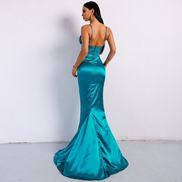 Sexy V-Neck Solid Color Off Shoulder Backless Dresses