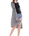 Stylish Slim Long Striped Cardigan Coat