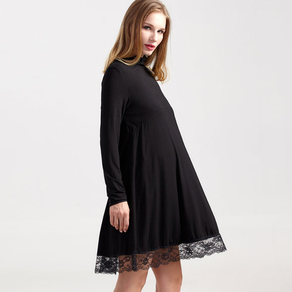 Maternity Lace Long Sleeve Pregnancy  Breastfeeding Dress