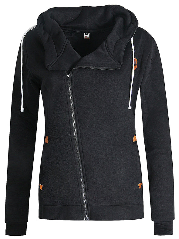 New Zipper Long Sleeve Hooded Jacket