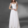 Chiffon V-Neck Sleeveless Evening Wedding Dress