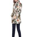 Leaf Print Hooded Long Sleeve Jacket