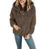 New Solid Warm Suede Hooded Style Jacket