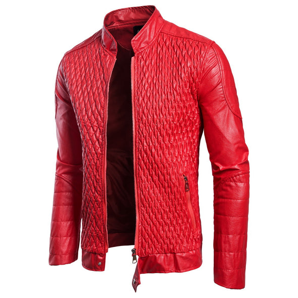 New Large Size Leather Men's Jacket