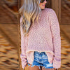 New Solid Color Loose Knit Sweater