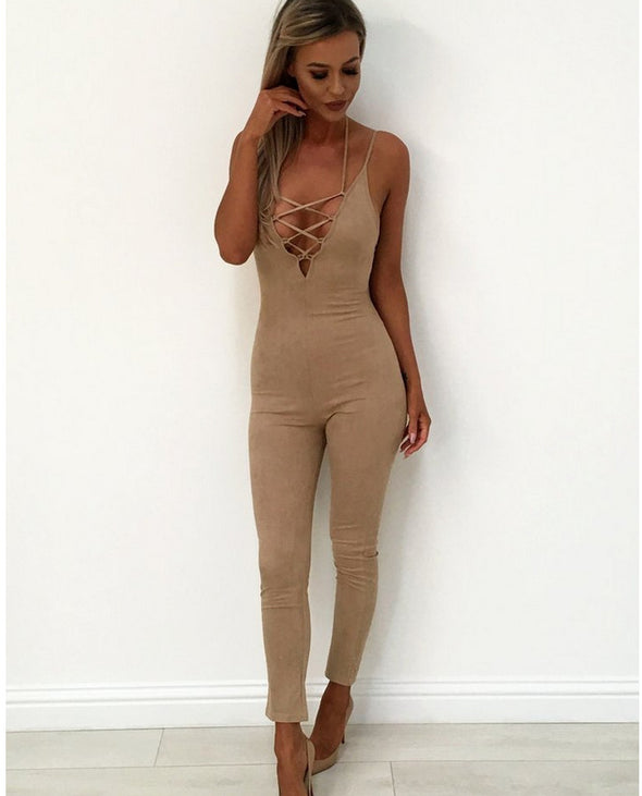 Sexy Bandag Sling Slim Jumpsuit