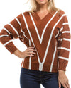 Striped O-neck Long Sleeve Loose Sweater