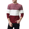 New Color Matching Thick Warm O-neck Knit Sweater