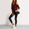 Women's Off-Shoulder Plaid Shirt