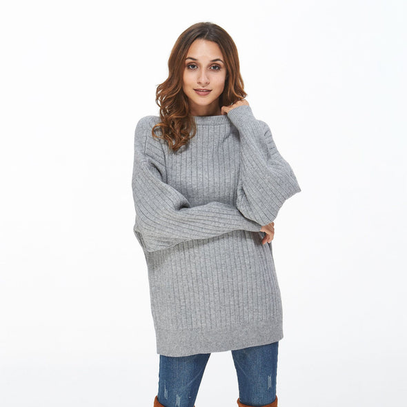 Loose Round Neck Long Sleeve Sweaters