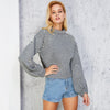 Casual Loose Pearl Stitching O-Neck Knitting Sweater