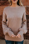 Round Neck  Bowknot  Back Hole  Plain Sweaters