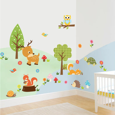 Cartoon Animal Owl Wall Sticker