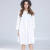 Women's long sleevesd solid color dress