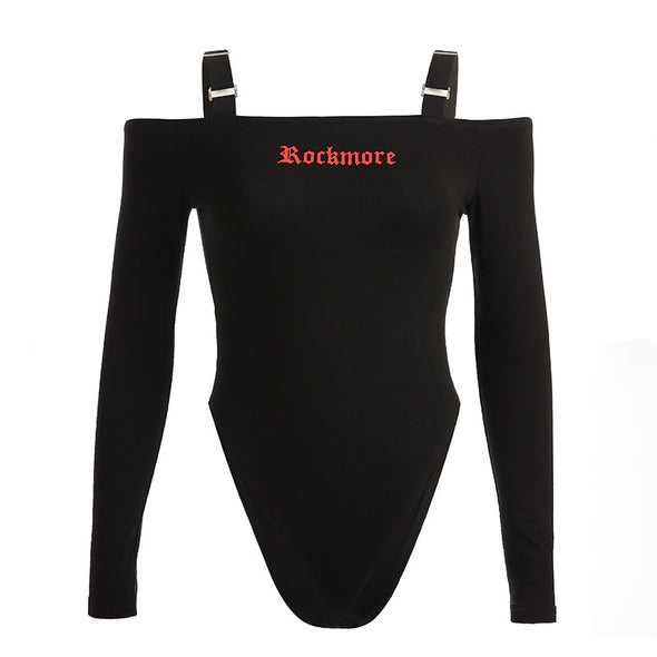 Women's One-Shoulder Long-Sleeved Bodysuits