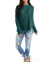 Solid Color Casual Collar Long Sleeve Sweater