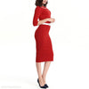 Round Collar Long Sleeve Package Hip Bodycon Dress With Belt