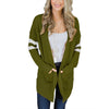 Long Sleeved Solid Color Knit Cardigan