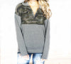 Fashion Printed Zipper Turtleneck  Sweatshirt