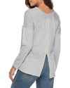 O-Neck Zip Long Sleeve Casual T-Shirt