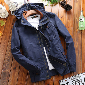 New Casual Hooded Plus Size Men's Jacket