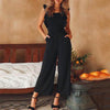 Ruffled Lace-Up Jumpsuit