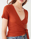 V-neck Short-Sleeved Slim Sweater