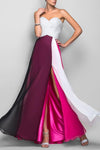 Elegant Off Shoulder Long Section Evening Party Dress