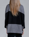 Batwing Sleeve Loose Contrast Knit Sweater