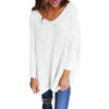 Round Neck Plain Long Sleeve Knitting Sweater