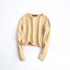 Simple Rabbit Velvet Round Neck Long Sleeve Sweaters