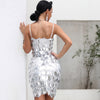 new slash neck   Off Shoulder tassel Sequin Dresses blin blin  Party  Dress