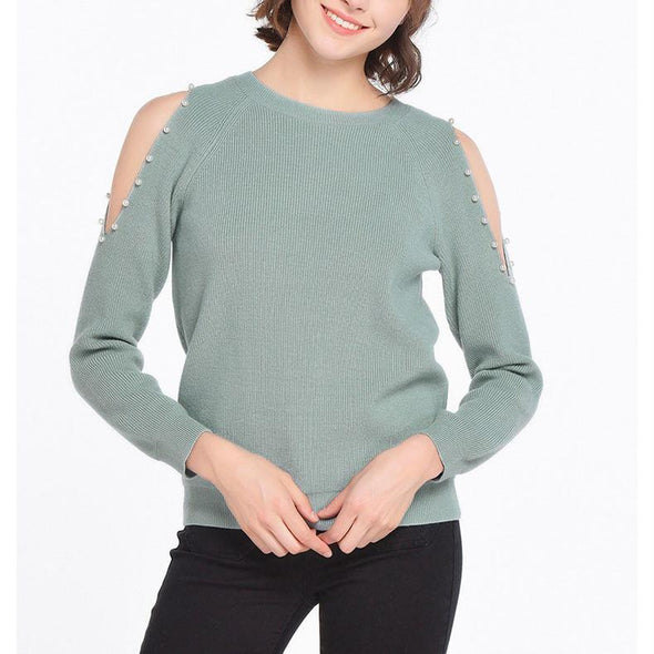 Off-The-Shoulder Sweater Loose Sweater