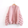 Fashion Thick Wool Hand-knitted Sweater Cardigan Coat