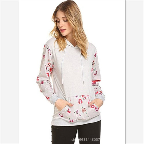 Printed Long Sleeve Mid-length Hoodies