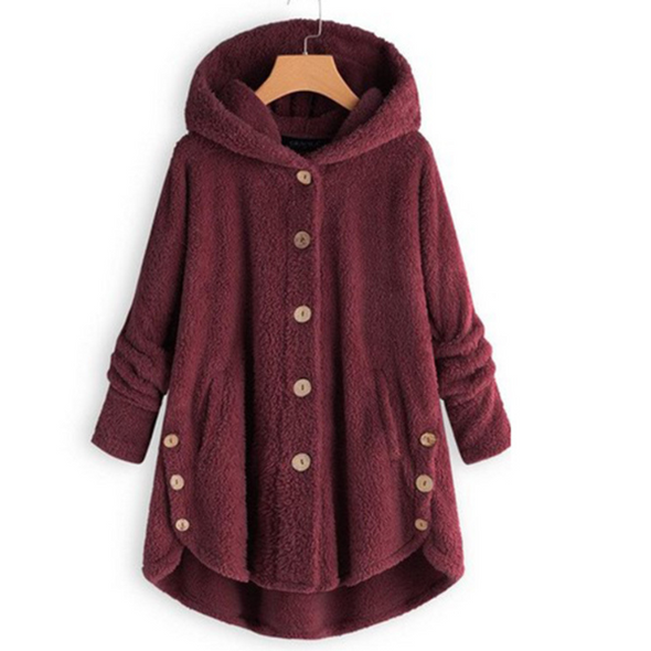 Double-faced Plush Hooded Women's Jacket