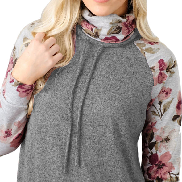 Long Sleeve Printed Hooded Sweater