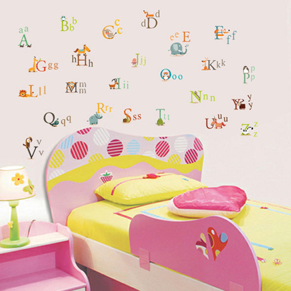 Cartoon Alphabet Living Room Background Wall Sticker