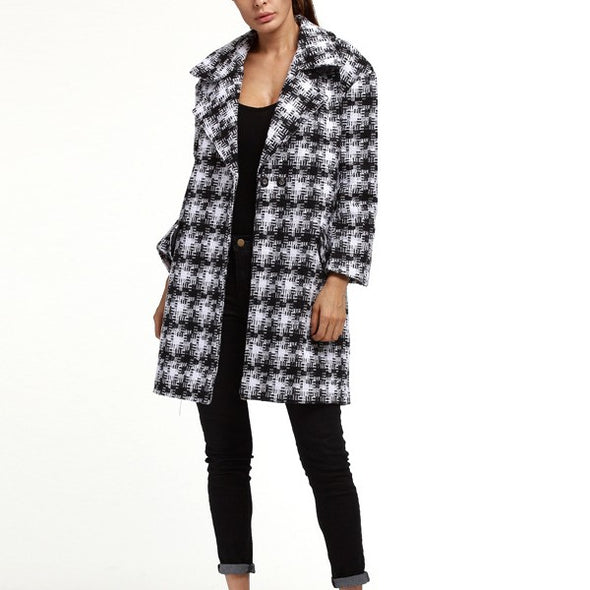 Women's Classic Style Woolen Coat Outwear