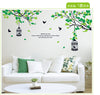 Cartoon Green Tree Bird Cage Self-Adhesive Wall Sticker