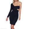 Sexy One Shoulder Long Sleeve Off Shoulder Bodycon Dress