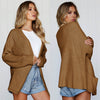 Knitting Pocket Long Sleeve Loose Cardigan Outwear