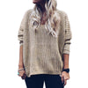 Hit Color V- neck Long Sleeve Sweaters